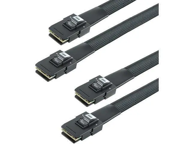 Alt view image 6 of 6 - 2 Pack 0.5M (1.6FT) SFF-8087 to SFF-8087 Internal Mini SAS Cable, 6Gbps 100-Ohm Server RAID Card Backplane Cable, Hot-Swap Supported
