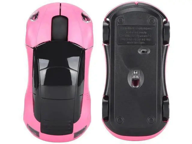 Alt view image 7 of 7 - Pink 2.4GHz Wireless Gaming Mouse, Cool 3D Sports Car Shaped Wireless Mouse with USB Receiver for PC Laptop Computer