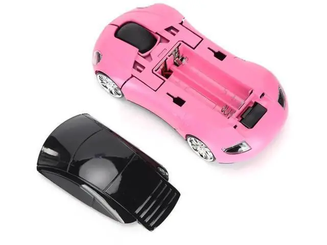 Alt view image 6 of 7 - Pink 2.4GHz Wireless Gaming Mouse, Cool 3D Sports Car Shaped Wireless Mouse with USB Receiver for PC Laptop Computer