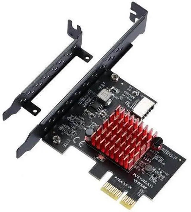 Main image of PCIe 3.0 X1 USB3.1 Gen2 Expansion Card with ASM3142 Chip, 10Gbps A-Key Type-E Internal Front Type-C Header Riser Adapter for Desktop