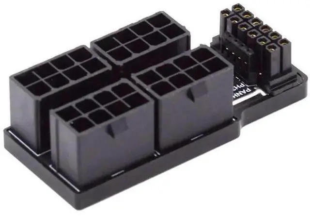 Main image of ATX 3.0 PCIe 5.0 90° Down Angled 12VHPWR Power Adapter, 16Pin (12+4) to Four 8Pin PCIe Modular PSU Connector, Compatible with RTX 4080/4090/5090Ti Graphics Cards