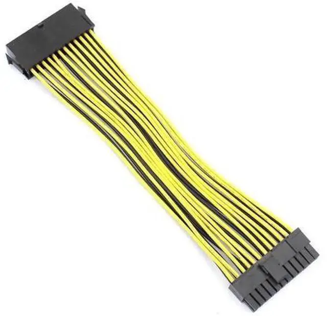 Main image of 2-Pack ATX 20+4 Pin 24Pin Splitter Extension Cables, 18AWG 20CM Motherboard PSU Adapter Cords for BTC Mining Rig