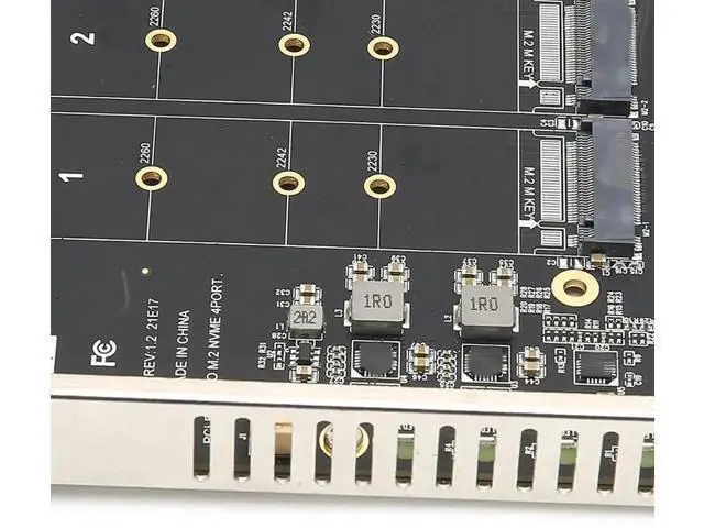 Alt view image 6 of 7 - PH44 4-Port M.2 NVMe M Key to PCIe X16 Expansion Adapter Card, Quad NVMe SSD PCIe Storage Converter for Desktop PC