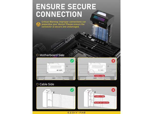 Alt view image 6 of 7 - Black Shield ATX 24-Pin 180° Angle Adapter with Infinity Mirror ARGB Lighting, Female to Male Motherboard Power Connector, 5V 3Pin Addressable ARGB Sync, 1 Pack