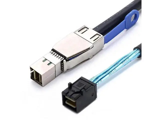 Alt view image 5 of 5 - 3M Mini SAS HD Cable with Built-in IC Chip, SFF-8644 External to SFF-8643 Internal SAS 3.0 12Gbps Server Interconnect Cable, 28AWG Pure Copper Wire for RAID Storage Arrays