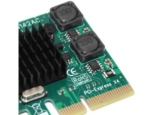 Alt view image 3 of 7 - PCIe to USB 3.1 Gen 2 10Gbps Dual Port Expansion Card, PCIe X4 USB 3.1 Gen 2 Type-A + Type-C Controller Adapter for Desktop PC Motherboard