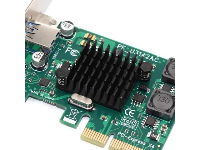 Alt view image 5 of 7 - PCIe to USB 3.1 Gen 2 10Gbps Dual Port Expansion Card, PCIe X4 USB 3.1 Gen 2 Type-A + Type-C Controller Adapter for Desktop PC Motherboard