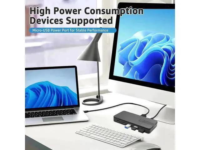 Alt view image 4 of 7 - 10Gbps USB 3.2 USB-C Switch for 2 PCs, Share USB-A & USB-C Peripherals, One-Key Switch