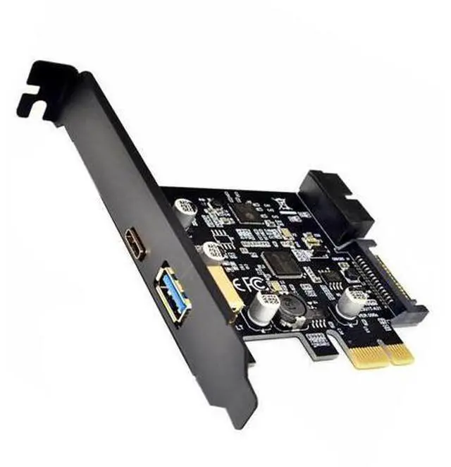 Main image of PCIe x1 USB3.1 Gen1 Expansion Card 5Gbps, 1×USB-A +1×USB-C +19Pin Front Panel Header