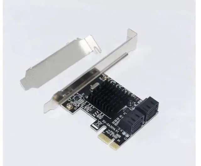 Main image of 4 Port PCIe SATA 3.0 Expansion Card with Marvell 88SE9215 Chip, PCI Express to SATA III 6Gbps Adapter for SSD HDD IPFS Mining