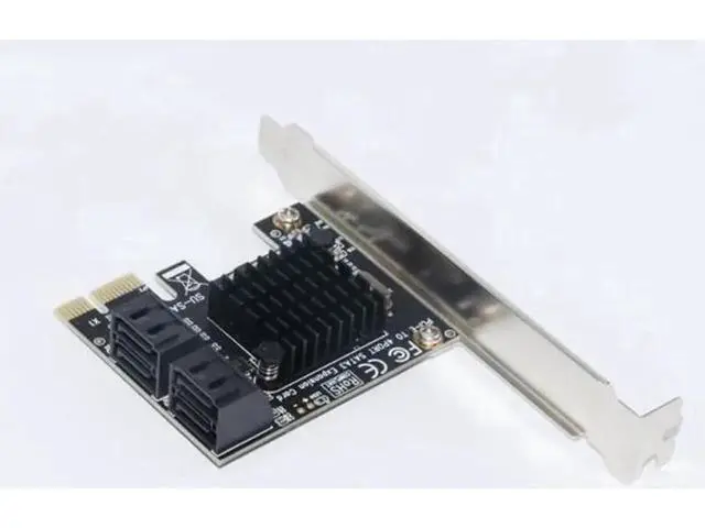 Alt view image 4 of 7 - 4 Port PCIe SATA 3.0 Expansion Card with Marvell 88SE9215 Chip, PCI Express to SATA III 6Gbps Adapter for SSD HDD IPFS Mining