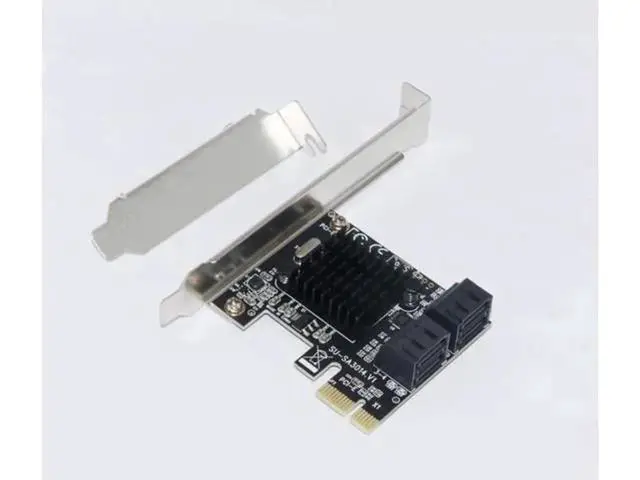 Alt view image 7 of 7 - 4 Port PCIe SATA 3.0 Expansion Card with Marvell 88SE9215 Chip, PCI Express to SATA III 6Gbps Adapter for SSD HDD IPFS Mining