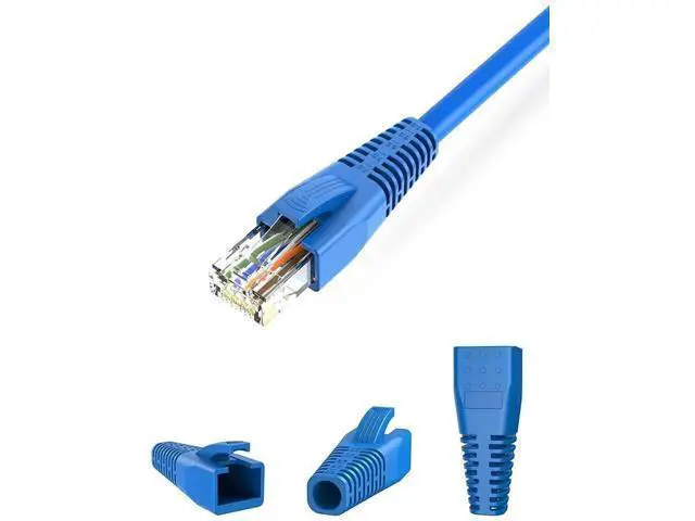 Alt view image 2 of 6 - 100 Pack Blue RJ45 Cable Strain Relief Boots for CAT5/CAT5E/CAT6/CAT6A