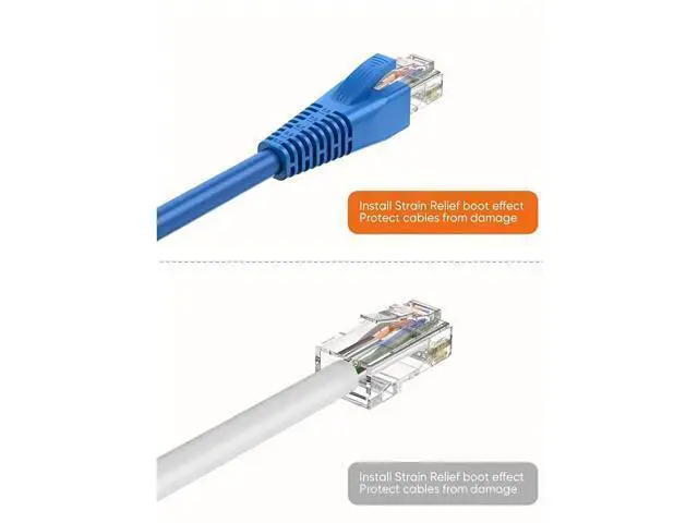Alt view image 5 of 6 - 100 Pack Blue RJ45 Cable Strain Relief Boots for CAT5/CAT5E/CAT6/CAT6A