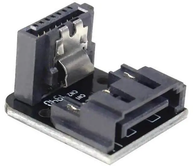 Main image of 10 Pack 90 Degree SATA 7Pin Adapter, 7Pin Male to Female Right Angle SATA Converter for PC SSD HDD Motherboard