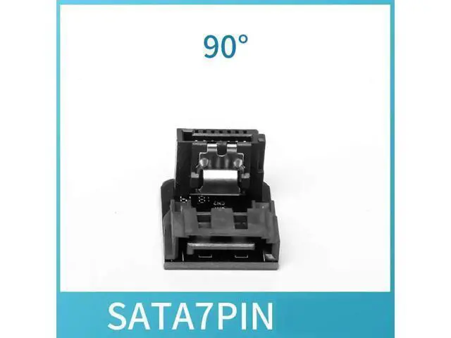 Alt view image 3 of 6 - 10 Pack 90 Degree SATA 7Pin Adapter, 7Pin Male to Female Right Angle SATA Converter for PC SSD HDD Motherboard