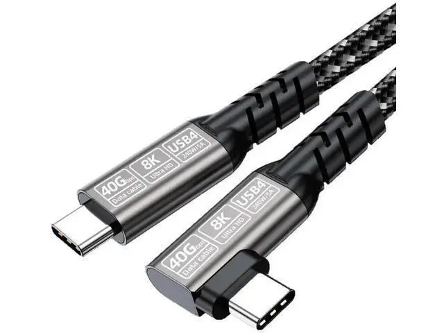 Alt view image 6 of 7 - Dual Length USB4 & Thunderbolt 4 Cable, Braided USB-C to USB-C, 40Gbps, 240W PD Charging, 8K@60Hz Video for MacBook Pro & Laptops