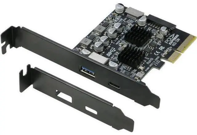 Main image of PCIE to USB 3.2 Gen 2 Expansion Card 10Gbps, PCIe Express Controller Card with USB-A, USB-C, Internal Type-E & 19/20Pin Header for PC Front Panel