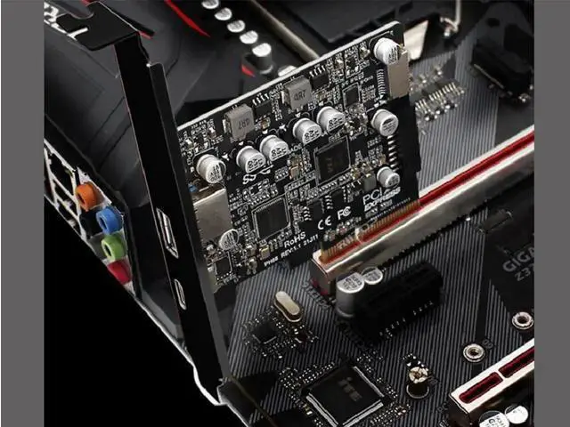 Alt view image 3 of 7 - PCIE to USB 3.2 Gen 2 Expansion Card 10Gbps, PCIe Express Controller Card with USB-A, USB-C, Internal Type-E & 19/20Pin Header for PC Front Panel