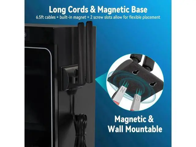 Alt view image 6 of 6 - 5dBi Tri-Band WiFi 6E Antenna, 2400-2500MHz+5150-5850MHz+5900-7125MHz, Compatible with Monkey King Gaming PC, FPV Drones & Security Cameras