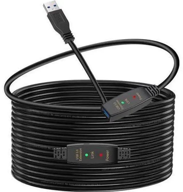 Main image of 16FT Active USB 3.0 Extension Cable, A-Male to A-Female USB Extender Cord with Signal Chipset, Compatible with Oculus Quest 2, Xbox, PS4 & More USB Devices