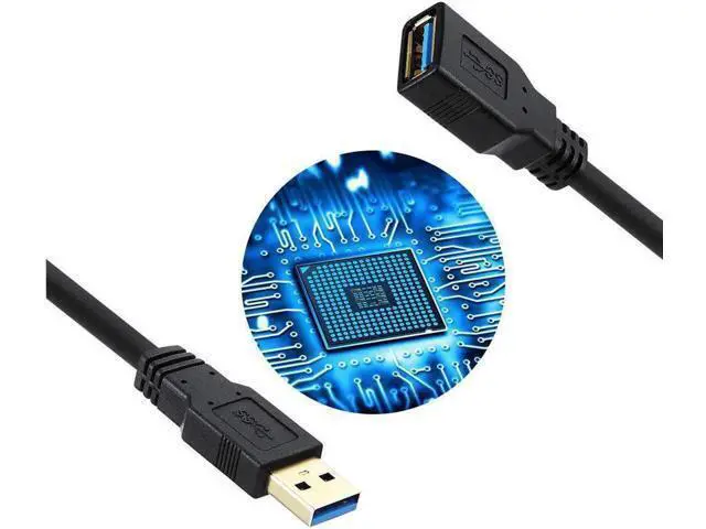 Alt view image 2 of 6 - 20FT USB 3.0 Extension Cable, Type A Male to Female SuperSpeed Extender Cord, Black