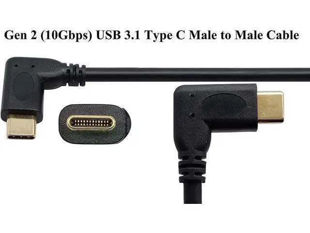 Alt view image 4 of 7 - 20cm 90 Degree USB 3.1 Gen2 Type C Male to Male Cable, 10Gbps Data Cord for Charging, Audio & Video, Compatible with MacBook Pro, USB-C Hub and Laptops