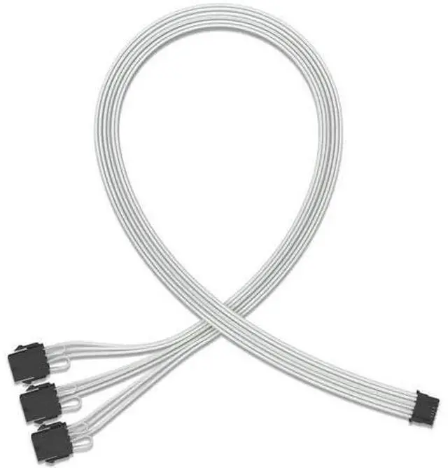 Main image of 3-Pack 30cm White Sleeved PCIe 5.0 12VHPWR 16Pin(12+4) Extension Cables, 16AWG High Current GPU Power Extender Cord Compatible with RTX 3090Ti, RTX 4080, RTX 4090 & ATX 3.0 Modular PSU