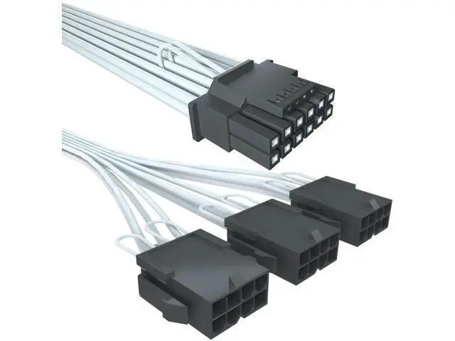 Alt view image 3 of 7 - 3-Pack 30cm White Sleeved PCIe 5.0 12VHPWR 16Pin(12+4) Extension Cables, 16AWG High Current GPU Power Extender Cord Compatible with RTX 3090Ti, RTX 4080, RTX 4090 & ATX 3.0 Modular PSU