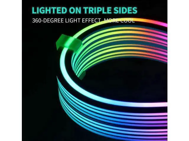 Alt view image 5 of 7 - 2×PCIe 8(6+2)Pin ARGB GPU Power Extension Cable, 5V 3Pin Addressable RGB Synchronizable Strimer Cord, Four-Sided Full Lighting, White Design for Custom Gaming PC Builds