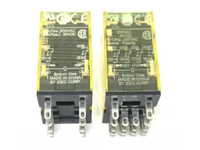 Main image of IDEC RU Series Plug-in Relay RU2S-D12 / RU4S-D12, 12VDC Coil with Lock Rod, DPDT / 4PDT 8-Pin Universal Relay (RU4S-D12)