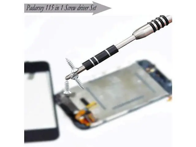 Alt view image 2 of 6 - 115-in-1 Black Magnetic Precision Screwdriver Repair Kit with Storage Bag for iPhone, Laptop, PC & Electronics