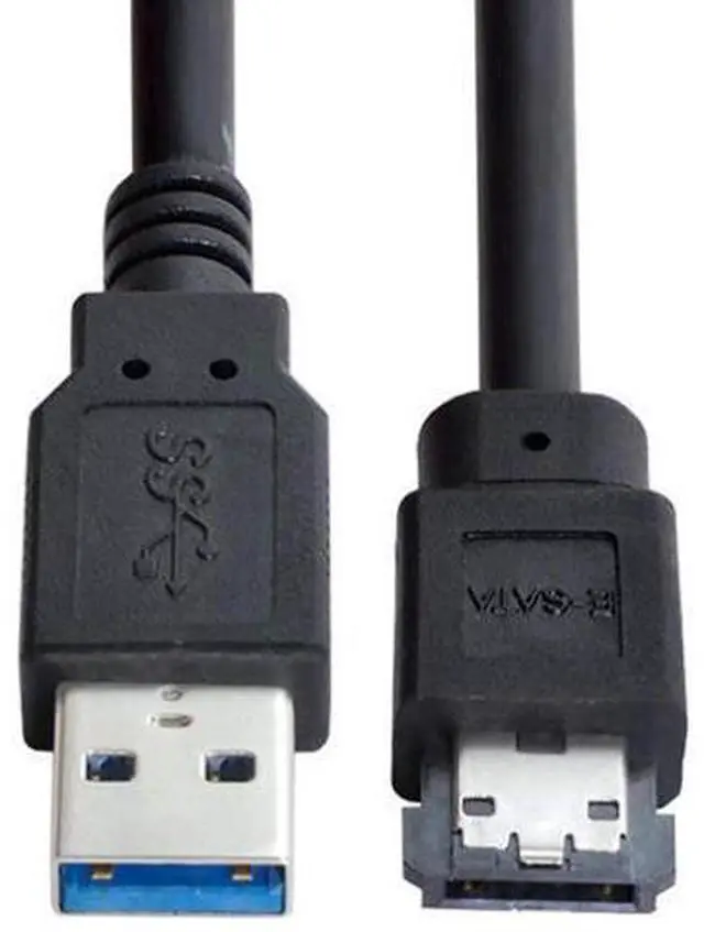 Main image of USB 3.0 to eSATA Data Cable for HDD SSD Optical Drives, 3.28FT/1.0M One-Way Transmission Wire (USB End Connects to Host Computer Only)