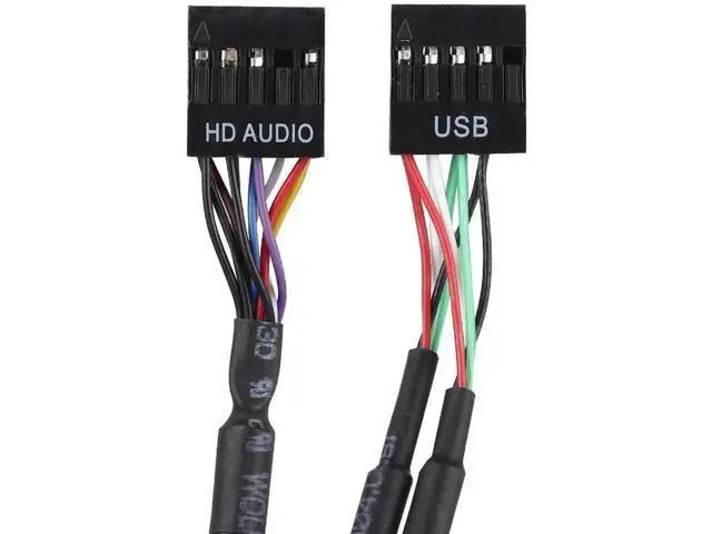 Alt view image 3 of 7 - 5.25 Inch PC Front Bay USB Expansion Panel, Internal Front Panel Hub with 2 USB3.0 + 2 USB2.0 Ports, HD Audio Jack, 19Pin USB Header Extension, Compatible with Windows XP/2003/Vista/2008 & All Windows