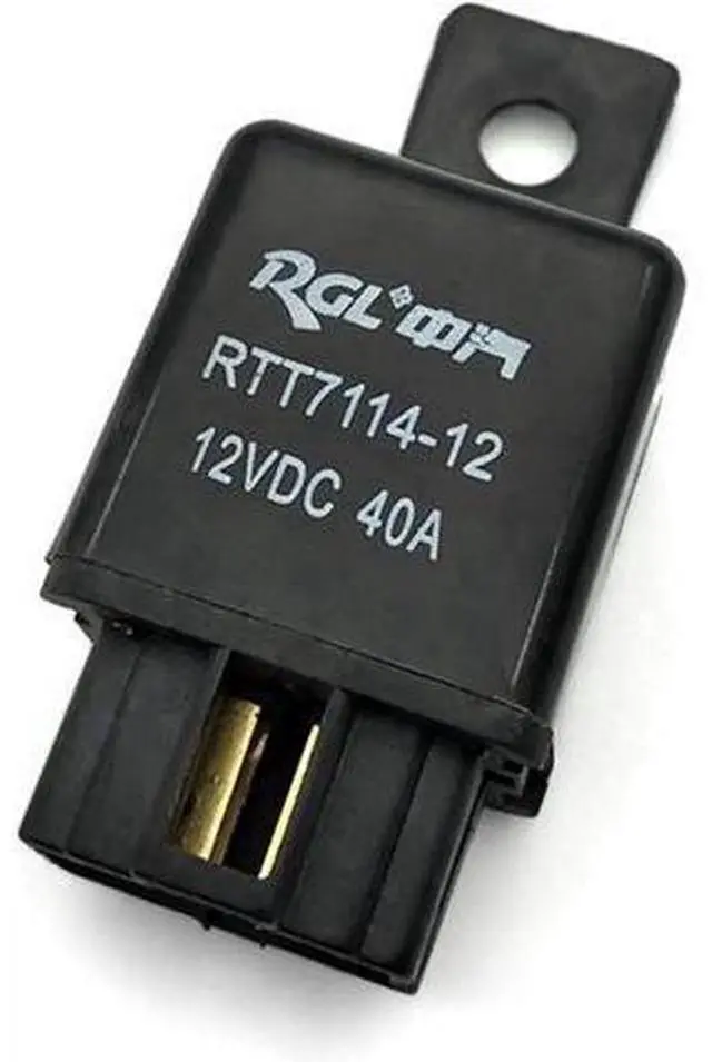 Main image of 2PCS Automotive Relay 40A DC12V/24V, 4Pin Single Normally Open with 6.5mm Fixed Hole, Matched 4Pin Socket for Car & Truck