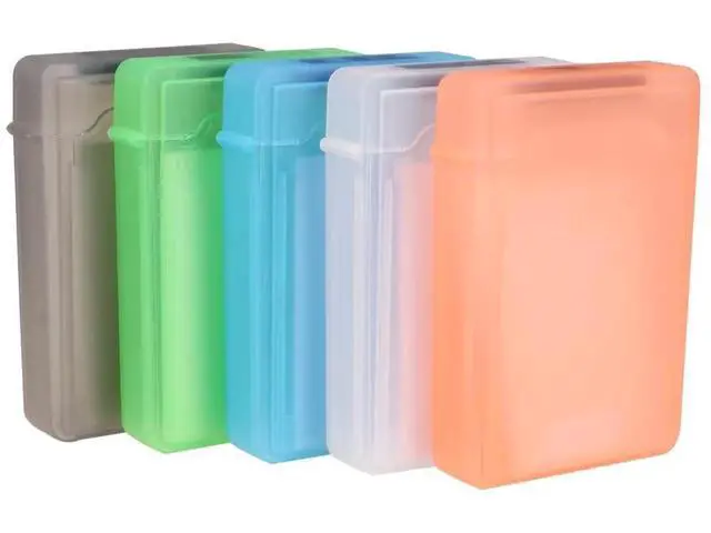 Alt view image 6 of 7 - 5 Pack 3.5 Inch Anti-Static Hard Drive Storage Case, Portable Shockproof Plastic HDD Protective Box
