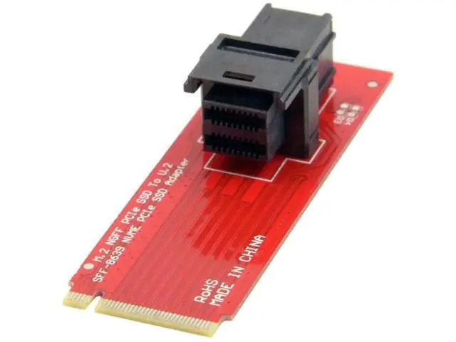 Alt view image 3 of 7 - SFF-8643 to U.2 SFF-8639 NVMe SSD Cable Kit with SFF-8643 to NGFF M.2 Adapter, PCIe 3.0 High Speed Storage Wire for Motherboard, Compatible with Intel SSD 750, P3600, P3700 U.2 Drives