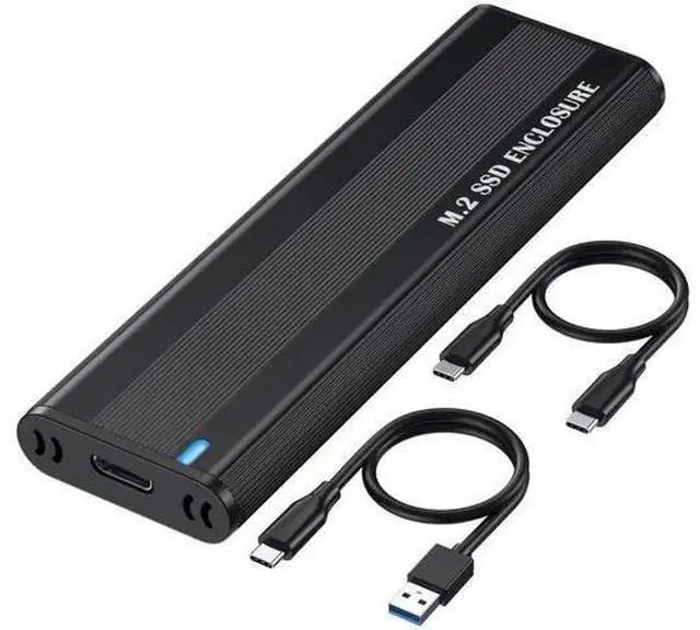 Main image of Tool-Free M.2 SSD Enclosure USB C 3.2 Gen2 10Gbps, Dual Protocol NVMe & SATA M.2 Adapter, Fits M/B+M Key 2280/2260/2240 NGFF Solid State Drives