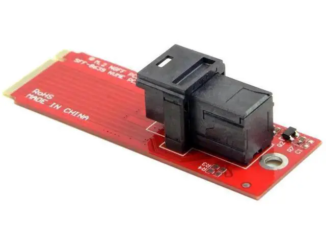Alt view image 6 of 7 - SFF-8643 to U.2 SFF-8639 NVMe SSD Cable Kit with SFF-8643 to NGFF M.2 Adapter, PCIe 3.0 High Speed Storage Wire for Motherboard, Compatible with Intel SSD 750, P3600, P3700 U.2 Drives