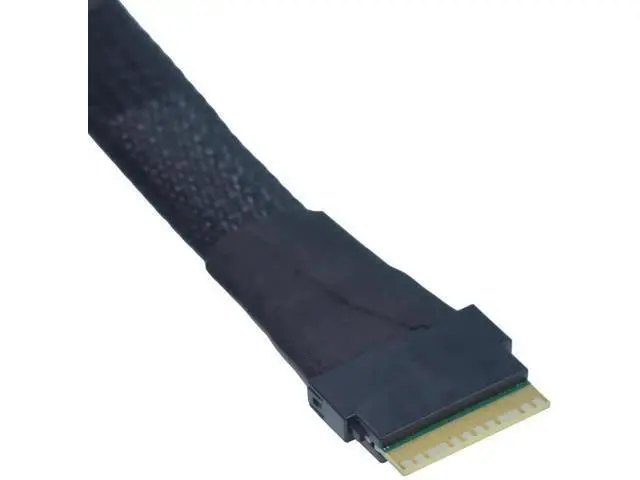 Alt view image 4 of 7 - 50cm 1.6ft PCIe 5.0 MCIO x8 74Pin Male to SFF-8654 8i Slimline SAS Cable, High-Speed Server Backplane Interconnect Cable for Data Center NVMe Storage Arrays