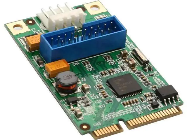 Alt view image 7 of 7 - E3-MPE202-2P Mini PCI-E to USB 3.0 Expansion Card, Internal 19-Pin Header Adapter with USB 3.0 Female Extension Cable, 2-Port 5Gbps SuperSpeed Card for Industrial Embedded Devices