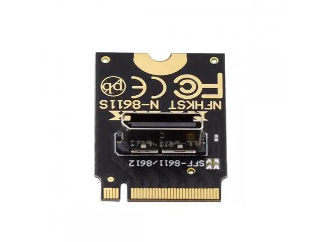 Alt view image 4 of 7 - 2230 NGFF PCIe 4.0 M.2 M-Key to OCuLink SFF-8612/SFF-8611 Vertical Adapter Card, 64Gbps NVMe Expansion Riser for Mini PC, Laptop eGPU Dock & U.2 SSD Storage Upgrade