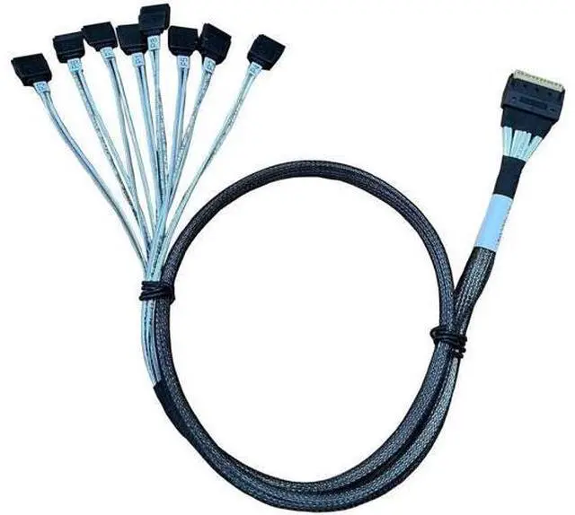 Main image of PCIe X8 SlimSAS SFF-8654 74Pin Host to 8 x 7Pin SATA Target HD Cable, 85CM Server Storage Expansion Wire