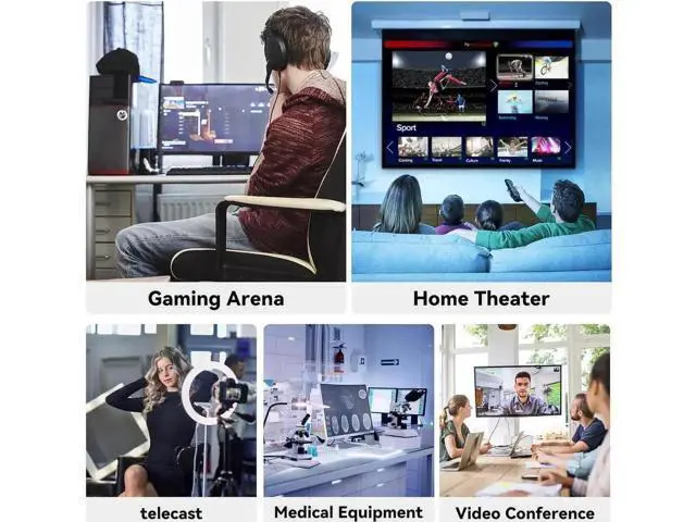Alt view image 3 of 7 - 16.4FT DP 2.1 DP80 DisplayPort Cable, 80Gbps High Speed Cord Supports 16K@60Hz 10K@60Hz 8K@120Hz 4K@240Hz HDCP DSC1.2a HDR10 Backward DP2.0/1.4 for RTX4090 RX7900 GPU PC Gaming Monitor HDTV