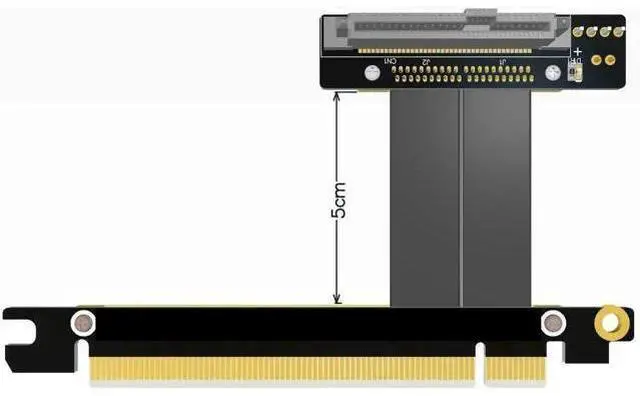 Main image of 10cm Gen3.0 U.2 SFF-8639 to PCI-E x16 NVMe Extension Cable, 32Gbps U2 PCIe 3.0 x16 High-Speed SSD Riser Cable Model R37SL for Workstation & Server Storage Expansion