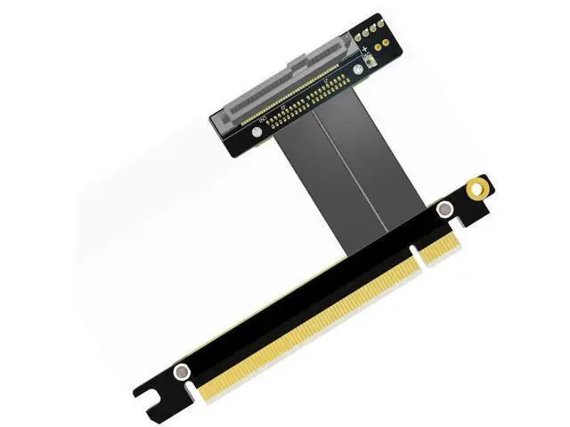 Alt view image 2 of 4 - 10cm Gen3.0 U.2 SFF-8639 to PCI-E x16 NVMe Extension Cable, 32Gbps U2 PCIe 3.0 x16 High-Speed SSD Riser Cable Model R37SL for Workstation & Server Storage Expansion