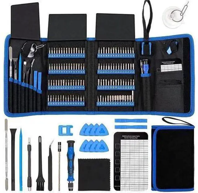 Main image of 142-in-1 Magnetic Precision Screwdriver Repair Kit with 120 Bits for iPhone, MacBook, PC, Laptop, Tablet, PS4, Xbox, Nintendo