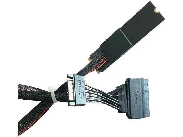 Alt view image 3 of 4 - PCIe 4.0 M.2 NGFF M-Key Host to U.2 SFF-8639 NVMe SSD Converter Adapter, Enterprise U.2 Storage Expansion Kit with 75CM Long SATA Power Extension Cable