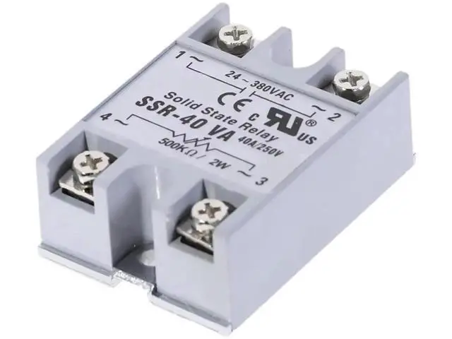 Alt view image 2 of 6 - 1PCS SSR-40VA 40A Variable Resistor Control Solid State Relay Module, 24-380VAC Output Voltage