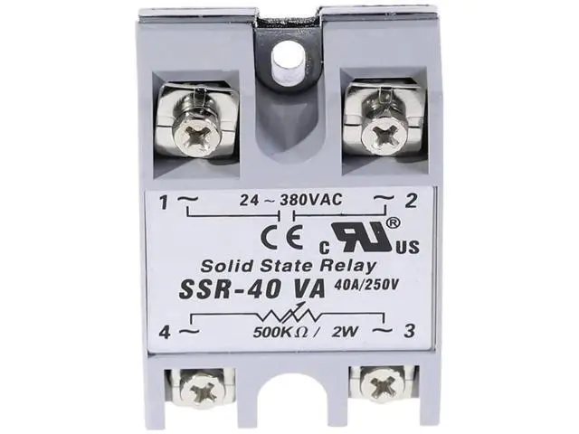 Alt view image 3 of 6 - 1PCS SSR-40VA 40A Variable Resistor Control Solid State Relay Module, 24-380VAC Output Voltage
